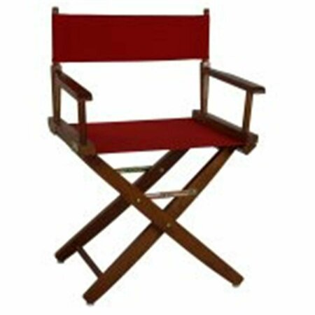 DOBA-BNT 206-04-032-11 18 in. Extra-Wide Premium Directors Chair, Oak Frame with Red Color Cover SA2691189